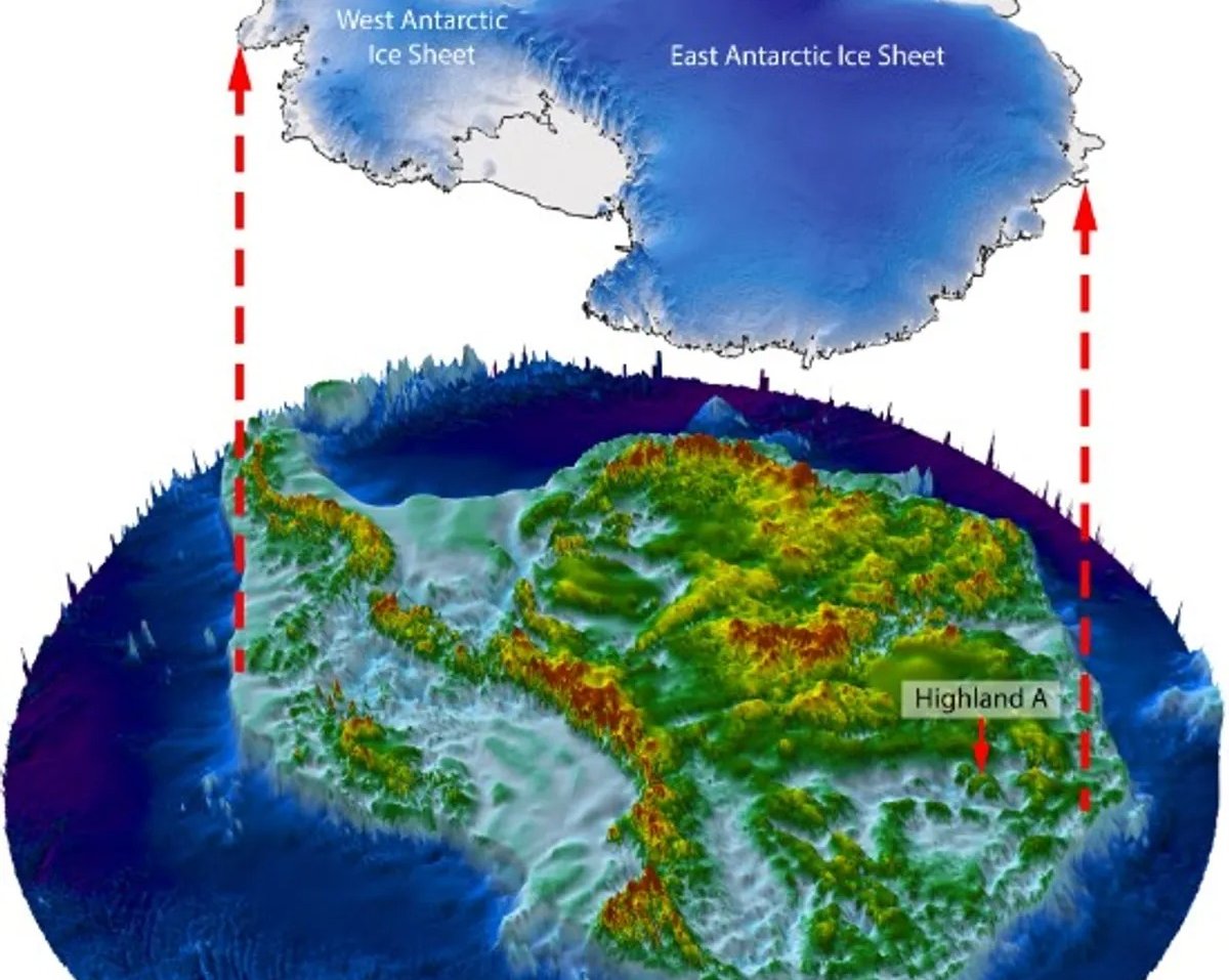 Под Антарктидой обнаружили древний ландшафт. Он был скрыт во льдах 14 миллионов лет